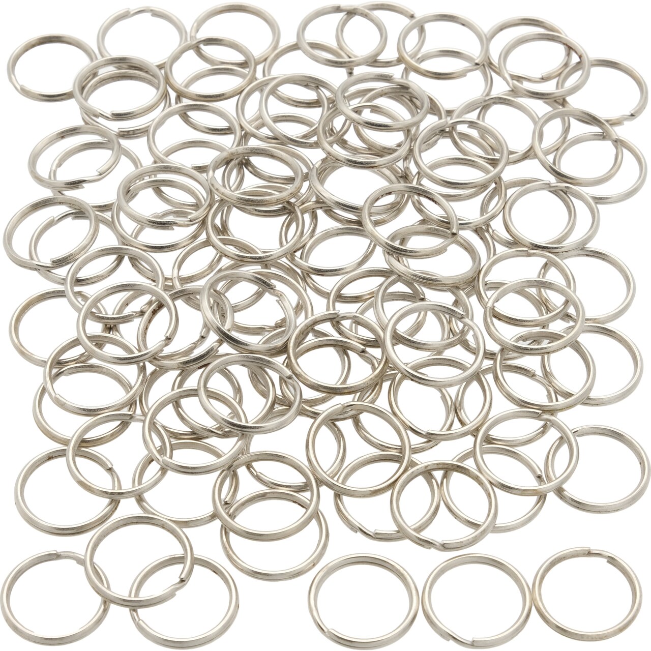 Steel Split Rings 20mm Jewelers Clasp Charm Links Connection Parts 100Pcs